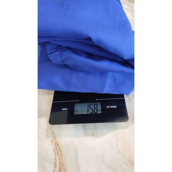 Vintage 80s -90s royal blue blouse and skirt set size 16 - Picture 16 of 16